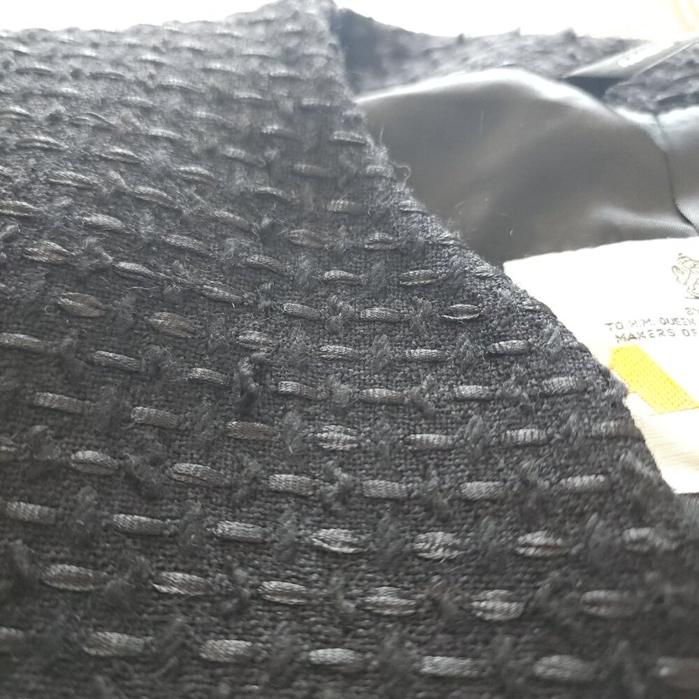 Vintage Aquascutum Black Wool Blend Textured Blazer - Picture 7 of 11